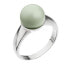 Decent silver ring with Swarovski pearl 35022.3