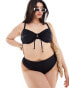 Фото #1 товара COLLUSION co-ord Plus high waisted bikini bottoms in black