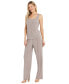 ფოტო #3 პროდუქტის Women's Embellished Sheer Long Jacket, Sleeveless Top and Pants Set