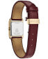 ფოტო #3 პროდუქტის Eco-Drive Women's Citizen L Bianca Burgundy Leather Strap Watch, 22x28mm