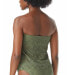 Фото #2 товара Vince Camuto Womens Crochet Draped Bandini Top Swimwear Safari Green Size XS