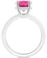 Фото #3 товара Mystic Topaz Oval Solitaire Ring (3-5/8 ct. t.w.) in Sterling Silver (Also in Pink Topaz)