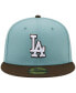 Фото #4 товара Men's Light Blue, Brown Los Angeles Dodgers 1988 World Series Beach Kiss 59FIFTY Fitted Hat