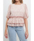 Фото #1 товара Women's Pleated Floral Top