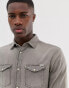 Фото #3 товара Jack & Jones slim fit denim shirt in grey wash