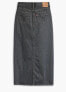 Levi's Premium Women's Ankle Column Denim Skirt Adventure Black Size 24 New