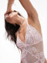 Фото #2 товара Topshop Heidi lace body in pink and white