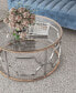 Фото #6 товара 36" Metal, Glass Camille Modern Round Glass Top Coffee Table