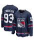 Фото #1 товара Men's Mika Zibanejad Navy New York Rangers Alternate Premier Breakaway Player Jersey