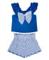 Костюм Rare Editions Baby Girl Gingham Short Set.