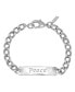 ფოტო #1 პროდუქტის Silver-Tone Embossed Curb Link Bracelet