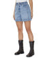 ფოტო #3 პროდუქტის Women's Belted Denim Shorts