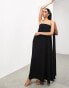 ASOS EDITION clean minimalist bandeau maxi dress in black Черный, 36 - фото #1