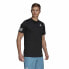 Men’s Short Sleeve T-Shirt Adidas Club Tennis 3 Stripes Black