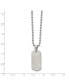 Фото #2 товара Chisel stainless Steel Brushed Dog Tag on a Ball Chain Necklace