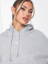 Фото #5 товара Nike mini swoosh over-oversized pullover hoodie in grey and sail