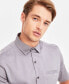 Фото #6 товара Men's Short-Sleeve Modern Stretch Dobby Shirt, Created for Macy's