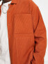Фото #4 товара ASOS DESIGN oversized jersey smart jacket in autumn brown