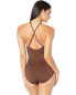 Фото #2 товара Kate Spade New York Women's 188343 Scalloped High Neck One Piece Swimsuit Size S