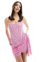 Фото #1 товара Heiress Beverly Hills exclusive premium lace drape corset mini dress in pink