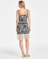 ფოტო #2 პროდუქტის Women's Border-Print Fringe Sheath Dress