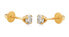 Серьги LuvMyJewelry Grind Triangle Silver Diamond Drop gold, clear - фото #2