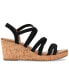 Фото #5 товара Women's Arloo Strappy Elastic Wedge Sandals, Created for Macy's