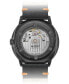 ფოტო #3 პროდუქტის Men's Swiss Automatic Commander Big Date Black Leather Strap Watch 42mm