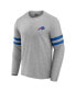 Фото #2 товара Men's NFL x Darius Rucker Collection by Heather Gray Buffalo Bills Henley Long Sleeve T-shirt