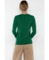 Фото #11 товара Women's 100% Pure Cashmere Long Sleeve Pullover V Neck Sweater (8160, Lime, Large )