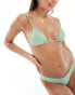 Фото #4 товара Free Society wrap around bikini top in sage green