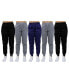 ფოტო #1 პროდუქტის Women's Loose-Fit Fleece Jogger Sweatpants-5 Pack