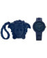 ფოტო #1 პროდუქტის Women's Swiss Medusa Pop Blue Silicone Strap Watch 39mm Set