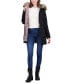 Women's Stretch Faux-Fur Trim Hooded Puffer Coat