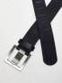 Фото #4 товара ASOS DESIGN faux leather belt with brushed square buckle in black