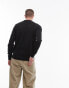 Selected Homme mock neck knitted jumper in black