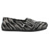 Фото #1 товара TOMS Alpargata Fuzzy Zebra Slip On Womens Black Flats Casual 10017799T