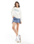 Фото #2 товара Tommy Jeans boxy varsity sweatshirt in white