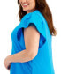 Фото #3 товара Plus Size Flutter Sleeve Top