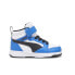 Фото #1 товара Puma Rebound V6 Mid High Top Lace Up Toddler Boys Black, Blue, White Sneakers C