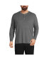 ფოტო #1 პროდუქტის Big & Tall Knit Rib Pajama Henley