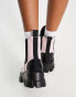 Фото #2 товара Truffle Collection Wide Fit chunky chelsea toe cap ankle boots in pink