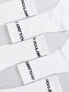 Jack & Jones 5 pack logo sports socks in white