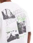 Фото #4 товара ASOS DESIGN oversized t-shirt with scenic back print in white