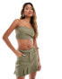 Фото #2 товара Missyempire bandeau top co-ord in khaki