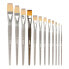 Фото #2 товара Кисть для рисования с короткой деревянной ручкой MILAN Flat Synthetic Bristle Paintbrush Series 321 №18