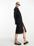 Фото #3 товара Weekday Smock crinkle shirt midi dress in black