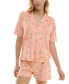 ფოტო #8 პროდუქტის Women's 2-Pc. Printed Short Pajamas Set