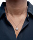 ფოტო #2 პროდუქტის Diamond Round & Baguette Flower Pendant Necklace (1/2 ct. tw) in 14k Gold, 18" + 2" extender, Created for Macy's
