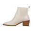 Chinese Laundry Filip Pointed Toe Chelsea Booties Womens White Casual Boots FILI